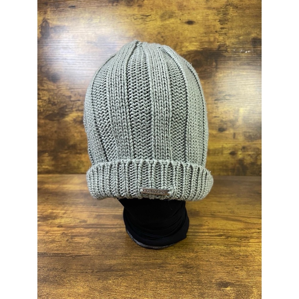 Vintage Calvin Klein‎ Beanie Hat Gray  Unisex Adult